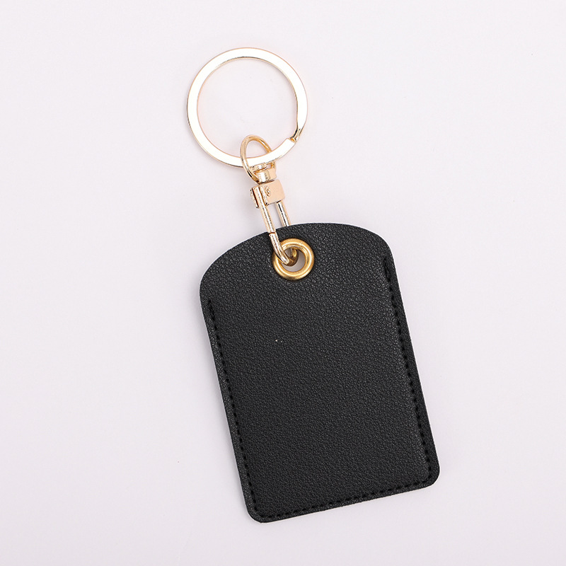 Porta Tarjetas de Acceso de PU con Llavero de Gota de Agua para Mujeres y Hombres en la Comunidad, Funda Protectora para Tarjeta de Autobús Estudiantil IC, Sensor de Elevador