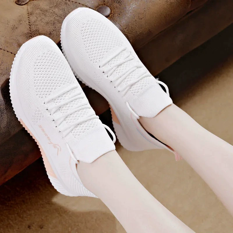  Tide, summer breathable white shoes for mother, universal sports shoes, footwear, soft sole