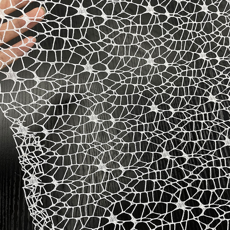 Wedding Cut Out Tangled Net White Mesh Fabric Dress Wedding Dress Background Hot Stamping Clothing Designer Gauze Fabric Fabric