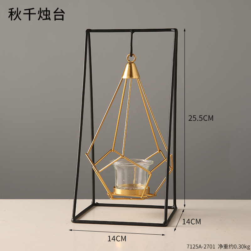 复古欧式铁艺烛台摆件家用餐桌浪漫烛光晚餐道具三头法式蜡烛台座|undefined