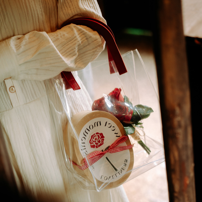 Cookie Packaging Box Transparent Tote Bag Baking Wedding Gift Packaging Bridesmaid Gift Bag