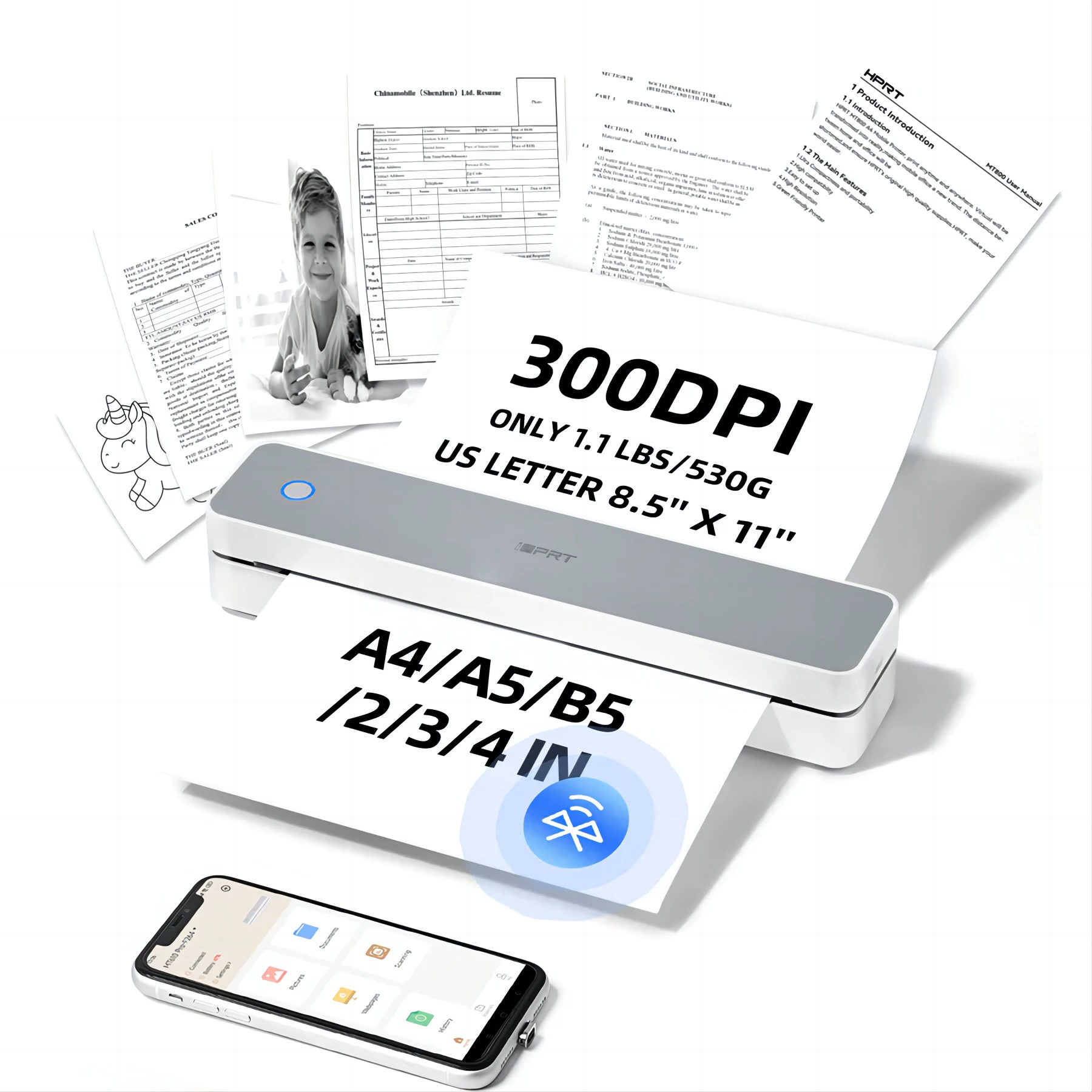 Printer for elementary school students, handheld smart watch, mobile phone, 610, bluetooth