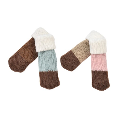 Table leg cover knitted door handle protective cover cartoon non-slip wear-resistant thickened dining chair leg noise reduction home protective pad
