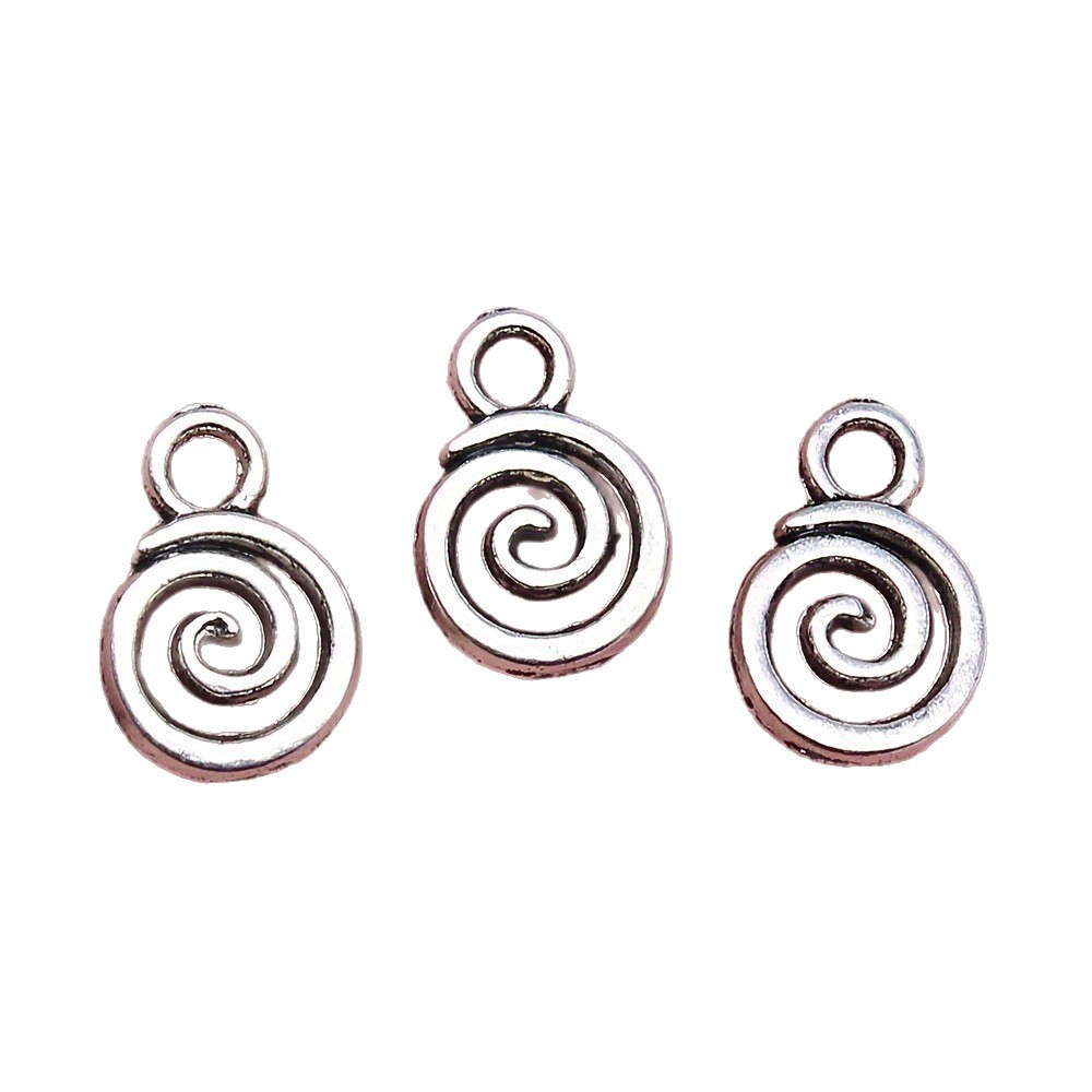 Simple Alloy Hollow Spiral Pendant Pendant DIY Bracelet Necklace Earrings Earrings Accessories