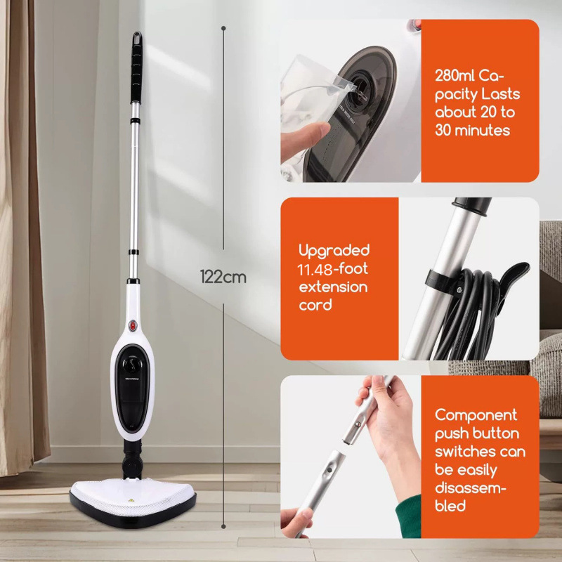家用手持高温蒸汽拖把 多功能蒸汽电动拖把杀菌懒人拖把steam mop|undefined