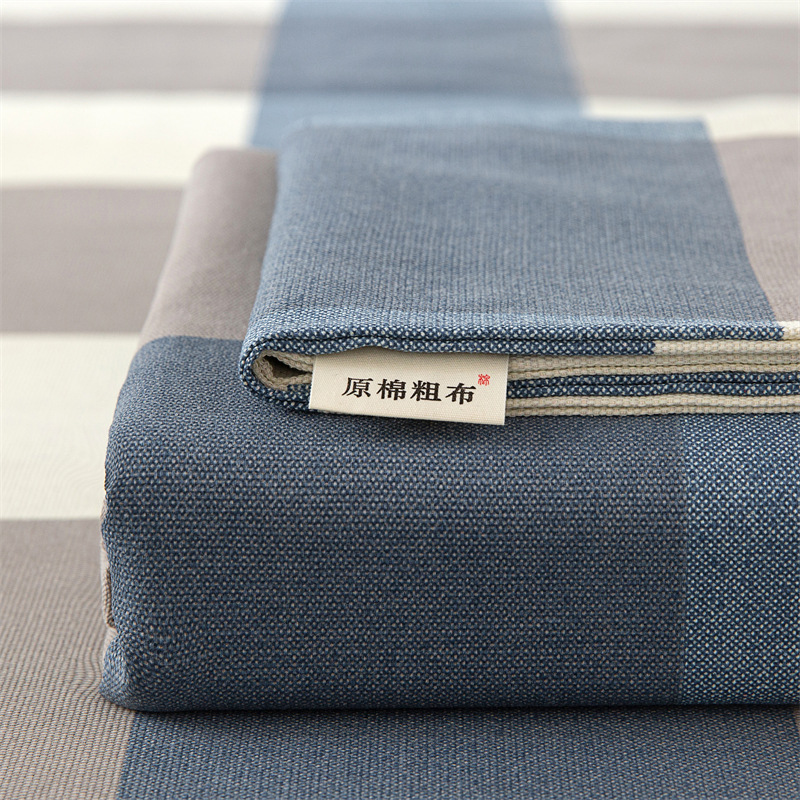 Sábanas de tela gruesa vieja de algodón puro pieza individual 100 algodón individual dormitorio doble cama gruesa funda de almohada de tres piezas 2024 invierno