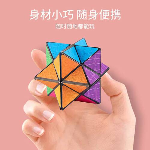 Cross-border new 3D transformable magic cube stress relief small toy geometric 3B infinite magic cube children's kiosk toy wholesale