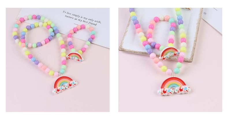 Fashion Unicorn Necklace Set Mermaid Jewelry 2-piece Set display picture 6