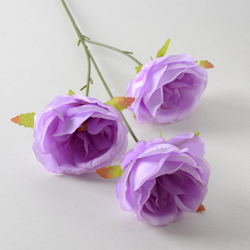 Flores artificiales moradas para bodas, estilo Monet, arreglos florales para el suelo del salón de bodas, flores de seda morado claro.