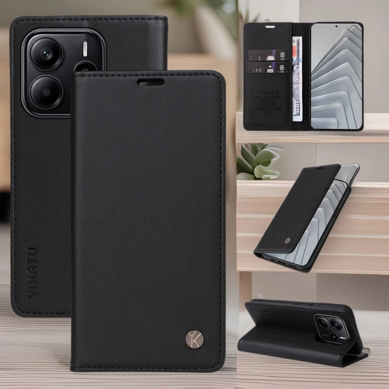 适用小米15T Pro手机壳14T磁吸翻盖皮套13Lite钱夹保护套M7插卡壳
