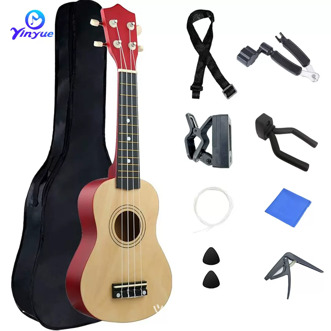 喑悦21寸初学者入门木质尤克里里ukulele 四弦乌克丽丽小吉他跨境
