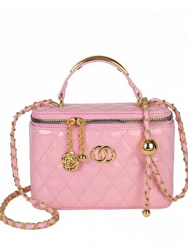 Bolso de mujer caja de mano de verano bolso pequeño 2026 nuevo estilo de alto nivel sensación pequeña fragancia estilo diamante cadena mochila