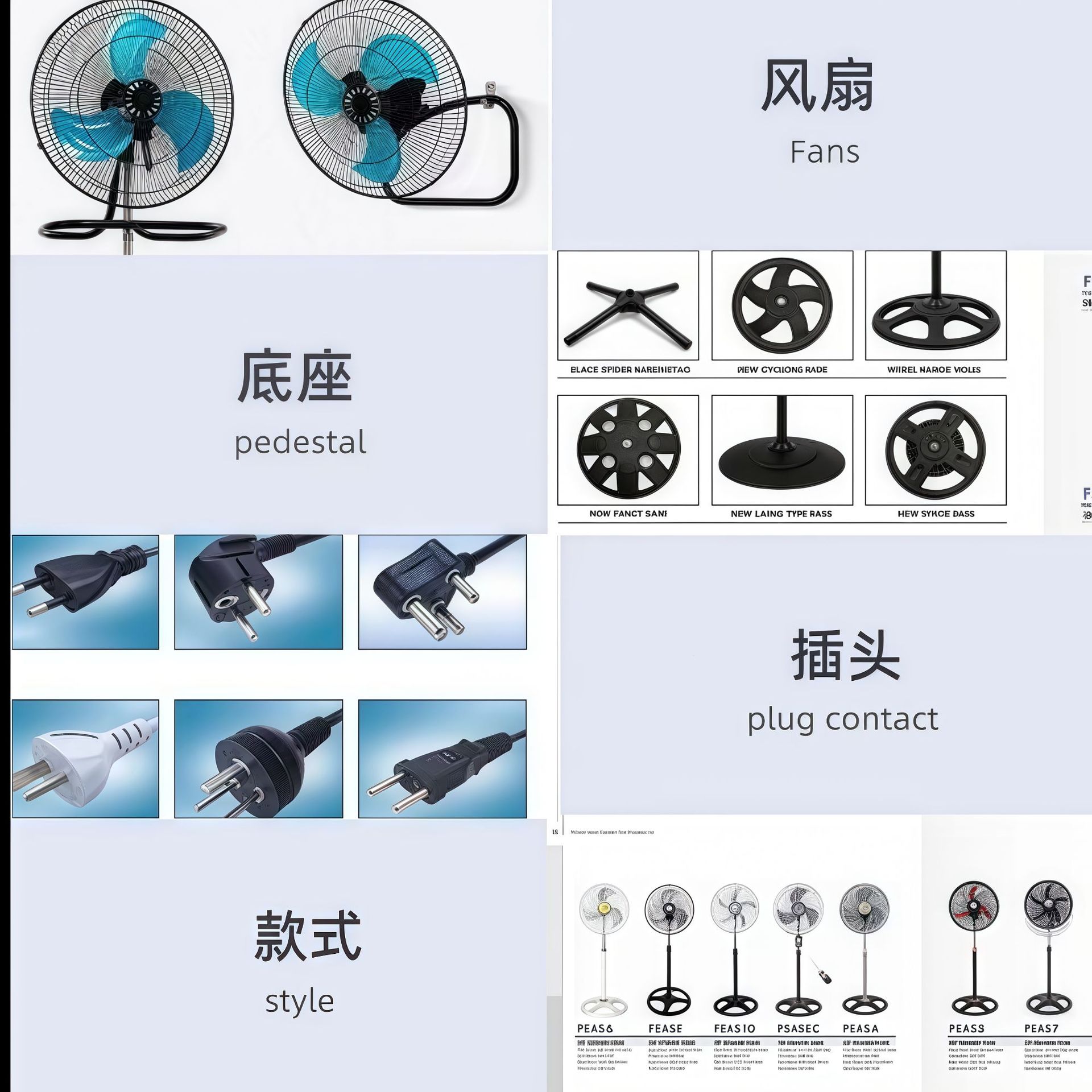 Fábrica transfronteriza dedicada a América del Sur y África del Sur 18 pulgadas 3 en 1 ventilador eléctrico ventilador de piso puede personalizar la configuración de estilo LOGO