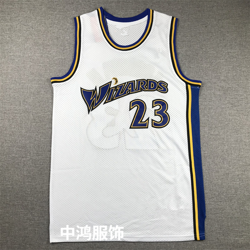 Embroidered version of the Wizards No. 23 Jordan retro American mesh jersey WIZARDS JERSEY basketball jersey mens