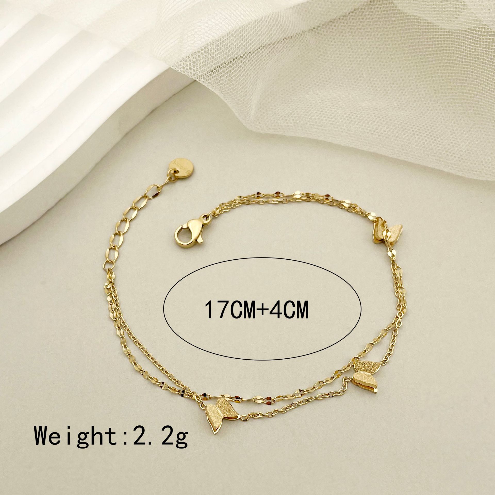 Simple Style Butterfly Stainless Steel Bracelets 1 Piece