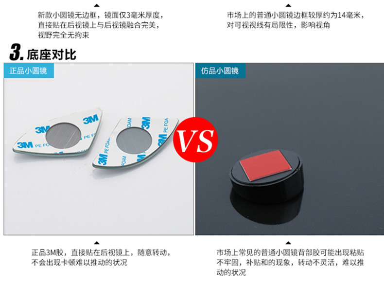 Hot-Selling Reversing Rearview Mirror Small Round Mirror Blind Spot Reflective Auxiliary Reversing Artifact 360-Degree Car High-Definition Mirror