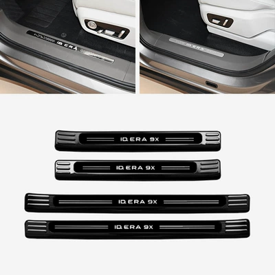 Welcome Pedal, Trunk Rear Guard – Dekorativ pedal başlıqları - door-outside-4-pieces-of-outer-sill-strips-stainless-steel-black-titanium-brushed-suitable-for-2026-volkswagen-idera-9x