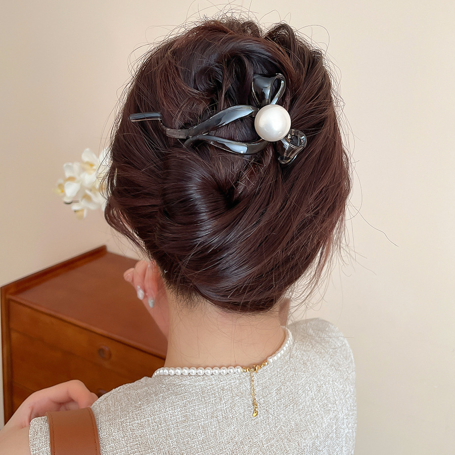 Horquilla hueca a rayas de calabaza acrílica