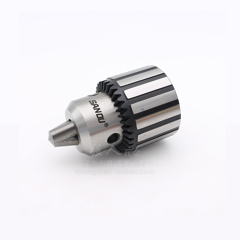 三鸥钻夹头钻床台钻夹头钢壳 重型三爪夹头锥度钻夹头B16 B18 B22