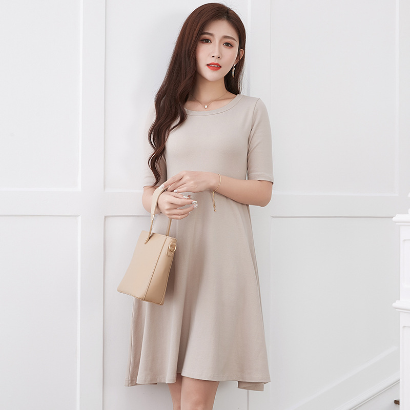2025连衣裙吊带裙韩版高个子背心时尚无袖圆领显瘦中长裙秋季女装|undefined