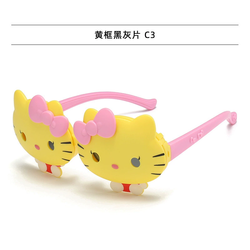 Hello Kitty, Hello Kitty, модные cartoon детские солнцезащитные очки, городской стиль