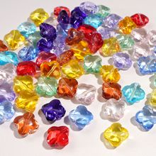 13mm玻璃四叶草手串散珠子手工diy制作手链项链饰品配件材料批发