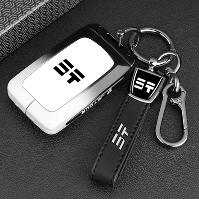 Jetour Explorer Edition Car Buckle | Car key bag - black-and-white-gradient-rope-buckle-hanging-buckle