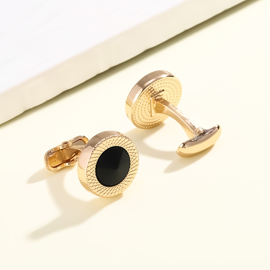 Neue runde diamant kristall manschettenknöpfe mode Französisch business hemd_voghion.com