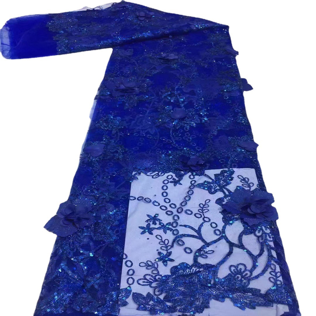 3D Flor de tela de encaje Nueva Moda 3D de malla de encaje vestido de novia vestido de noche tela JX2131 image 6