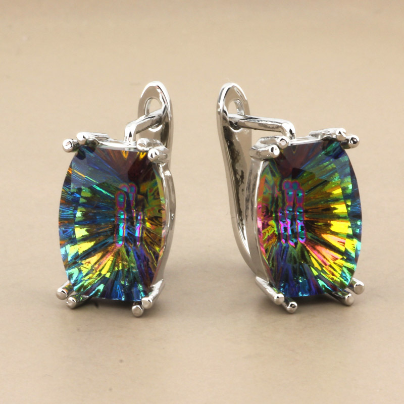 Nueva Venta caliente transfronteriza europea y americana de lujo exquisito cristal brillante color rosa oro oído hebilla pendientes mujer fábrica al por mayor