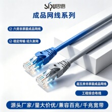 六类五类非屏蔽网线千兆成品对绞网络跳线cat6无氧铜电脑宽带网线
