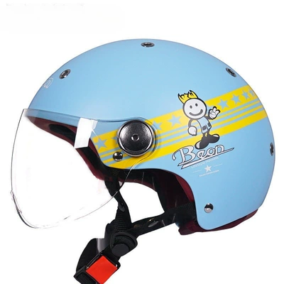 National Standard, Summer | Motosiklet dəbilqələri - s-matte-blueyellow-boy-b103