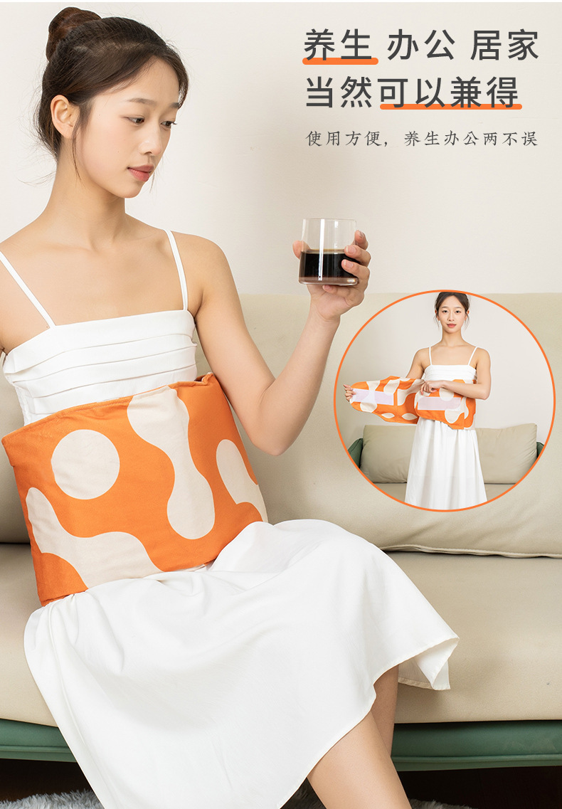 Sea Salt Heat Therapy Bag Electric Heating Compress for Waist Abdomen Shoulder Neck Home Use in use