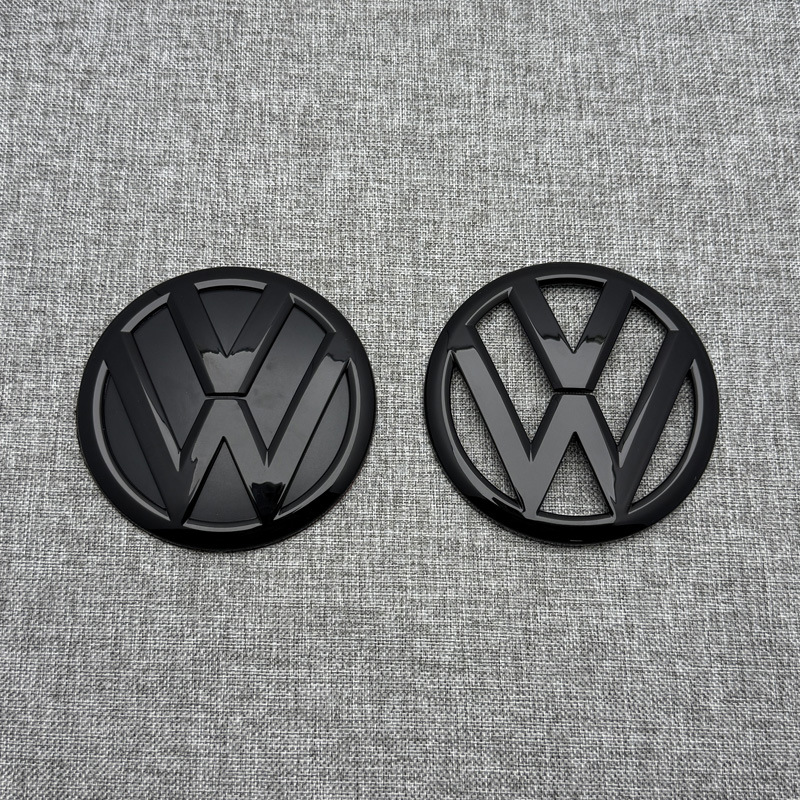 Suitable for Volkswagen Golf 4Th Generation Front Car Logo Decorative Sticker Letter Logo Tail Logo Front Logo Blackened Black Warrior Logo