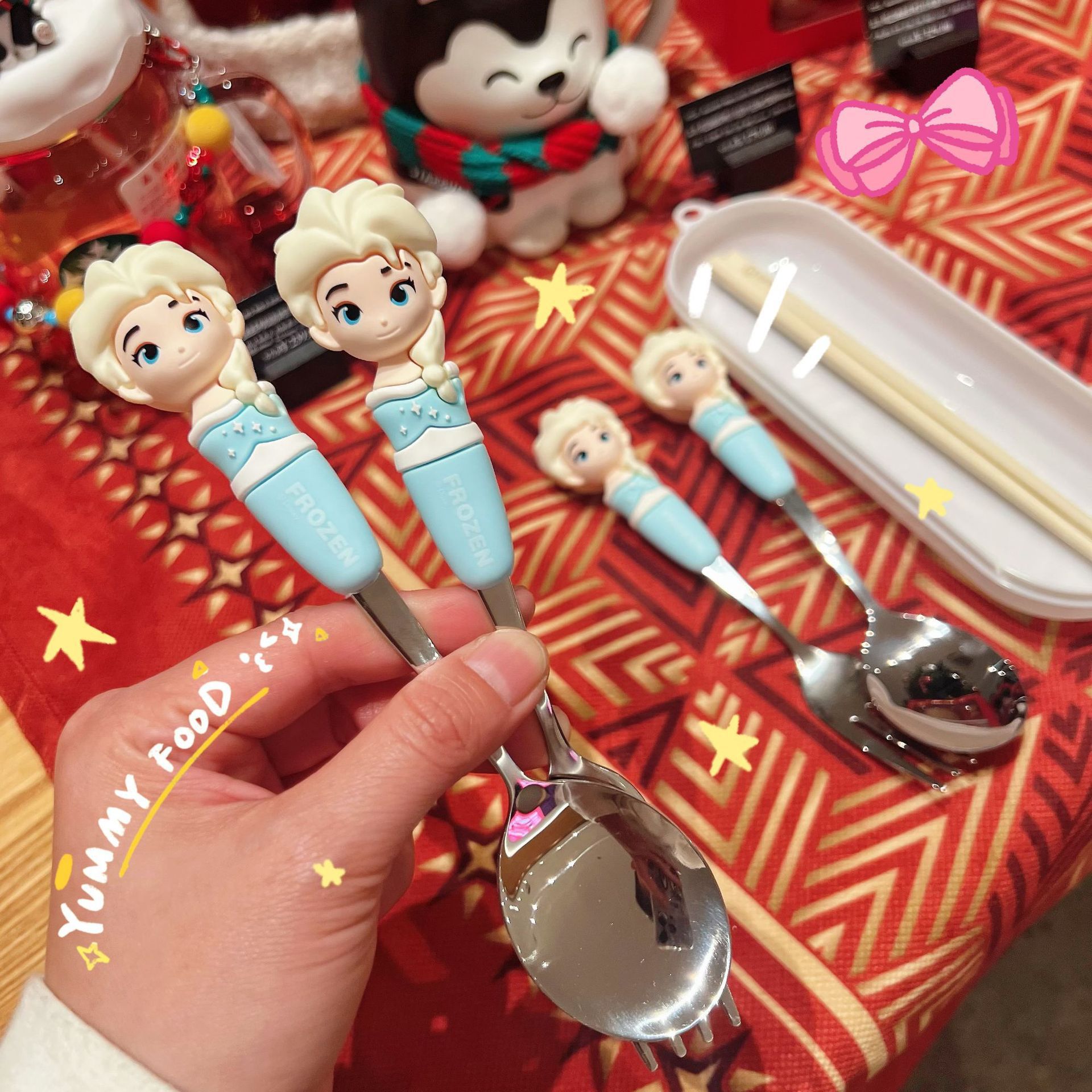 Children's cartoon dessert spoon for home use stainless steel