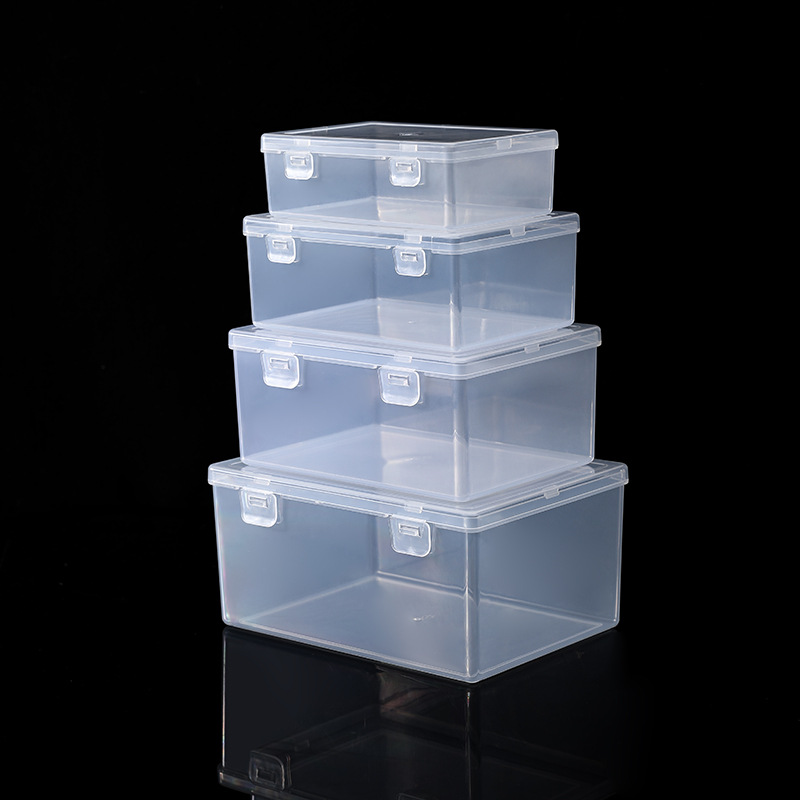 透明加高双扣空盒五金工具收纳盒PP加厚螺丝零件配件通用包装盒子
