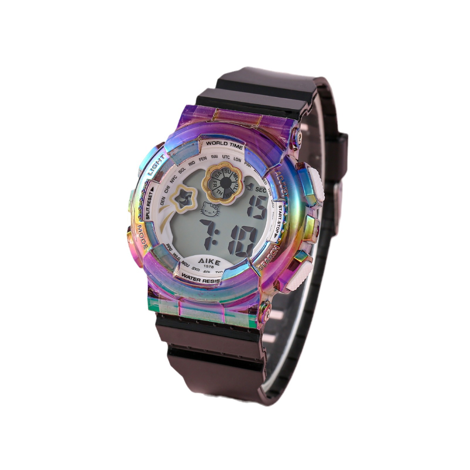 Reloj para niños tendencia impermeable a prueba de caídas de luz nocturna para estudiantes de secundaria primaria para niños y niñas reloj electrónico para estudiantes deportivos