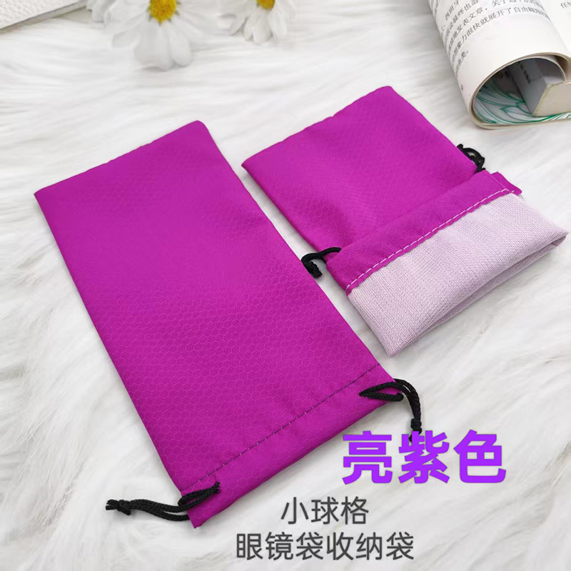 Caja de gafas bolsas de gafas bolsas de gafas de alta calidad bolsas de ojos de color bolsa de polvo bolsa de almacenamiento fábrica al por mayor