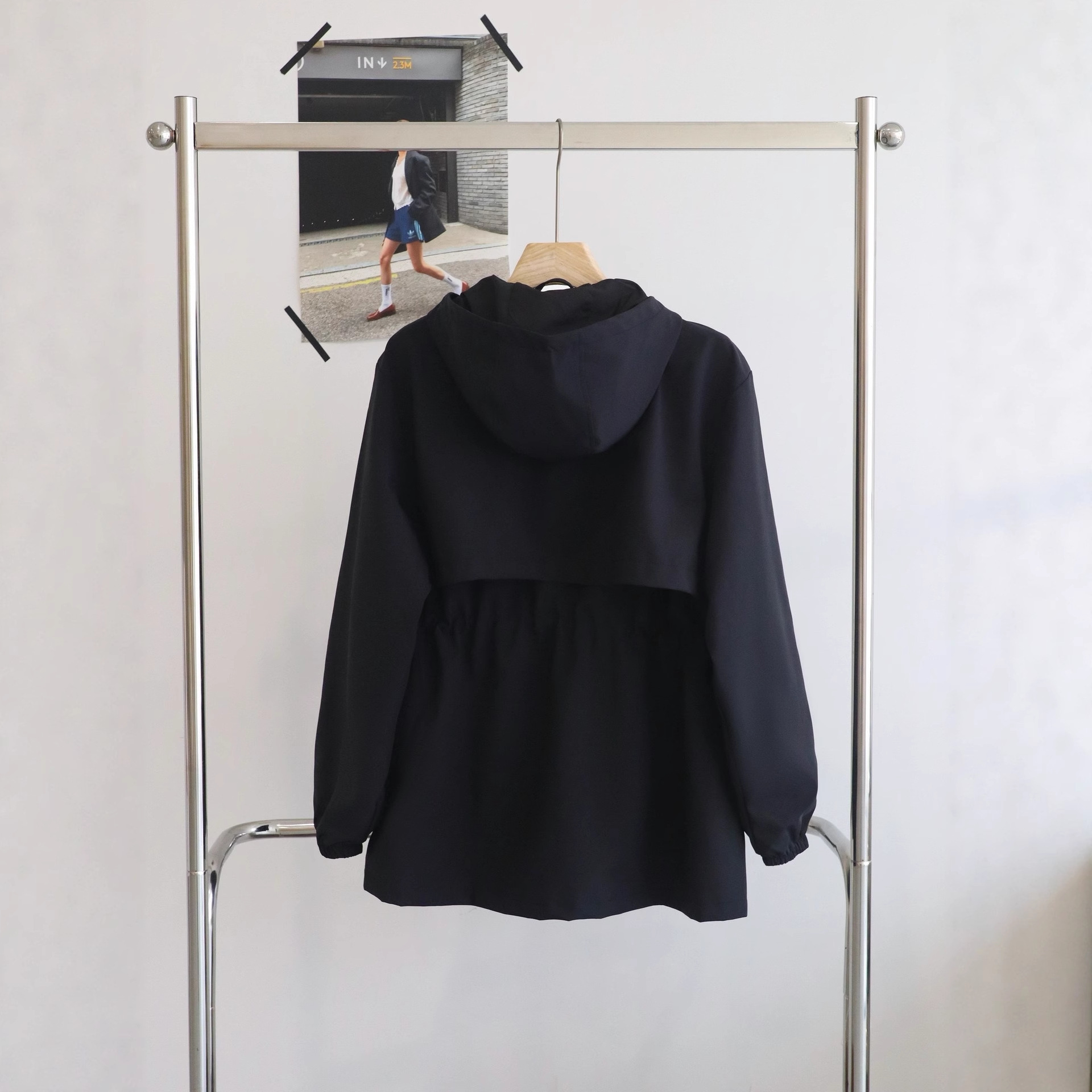 2025 Autumn and Winter Women's Fashion Casual Hooded Woven Windbreaker Hooded Jacket One Piece Dropshipping 5890