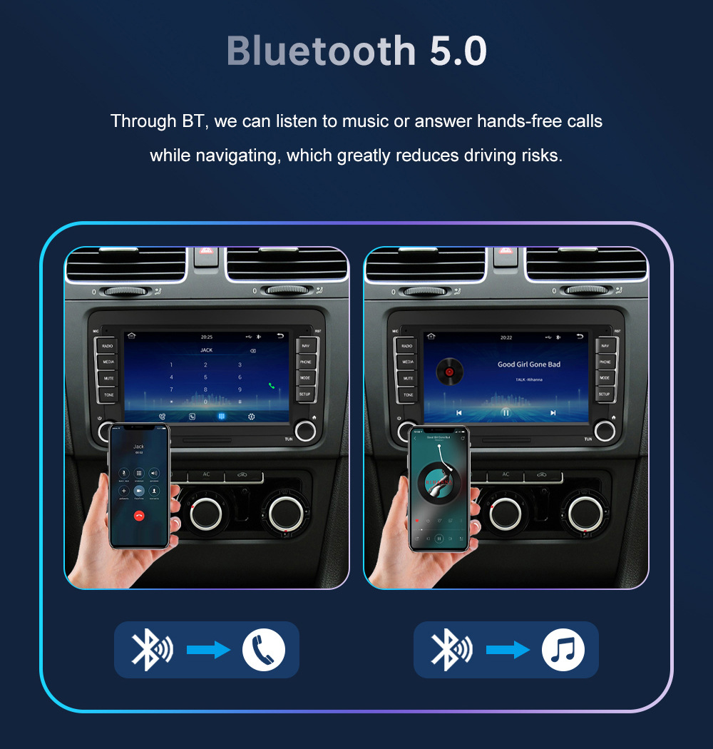 7inch Carplay Car Multimedia Display Screen Is Suitable for Volkswagen, Seat, and Skoda from 2003-2015