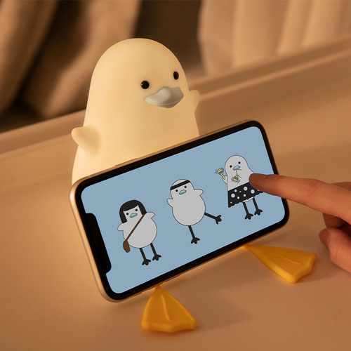 Xiaoou Creative Silicone LED Night Light USB Fun Mobile Live Broadcast Stand Live Charging Birthday Gift
