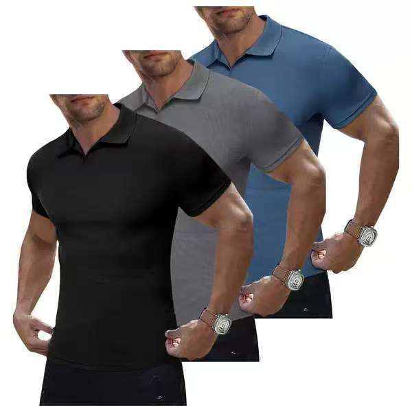 夏季新款时尚男装男士POLO衫上衣工作服速干文化衫团体队服跨境|undefined