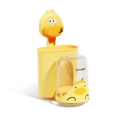 卡通吸盘牙刷架宿舍刷牙杯子洗漱用品套装电动牙刷牙具牙缸置物架