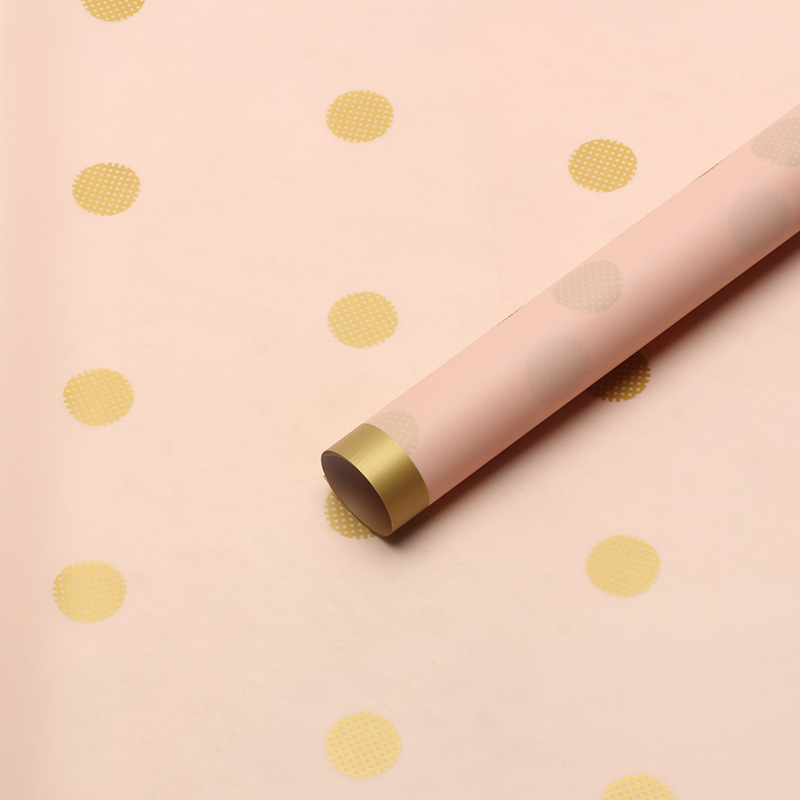 Juhua Nong lunares Phnom Penh Papel mate Papel de envolver de flores Papel liso coreano Diy translúcido Florería hecha a mano Arte floral