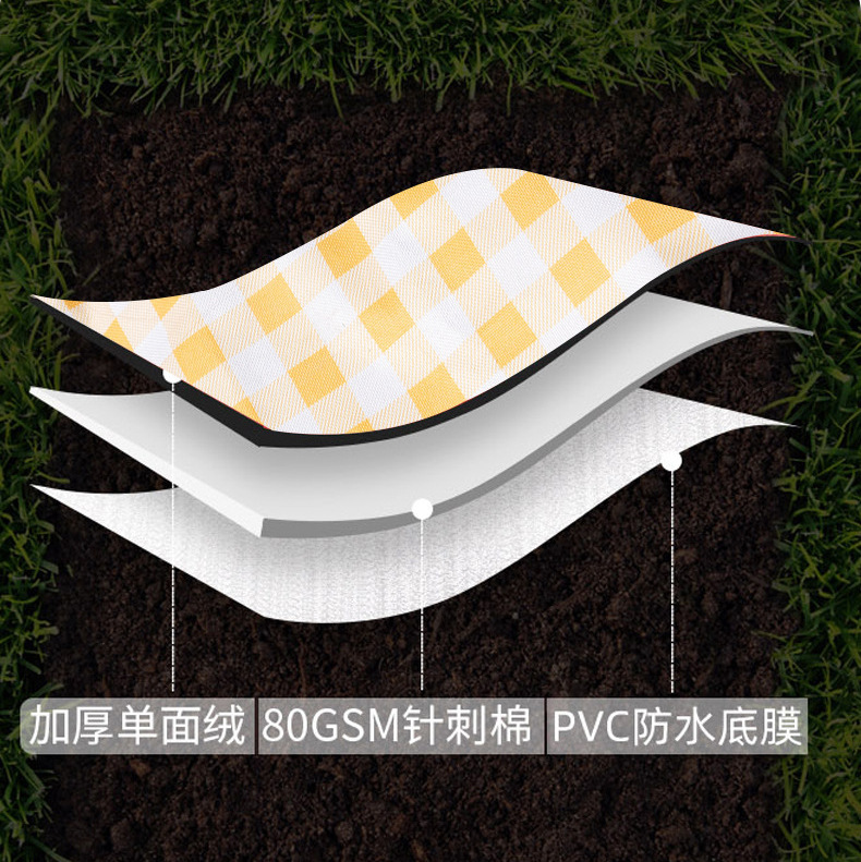 野餐垫600D牛津布 户外野餐布防水野餐毯地垫防潮垫 春游厂家