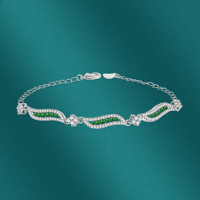 Modern Style Geometric Copper Zircon Bracelets 1 Piece