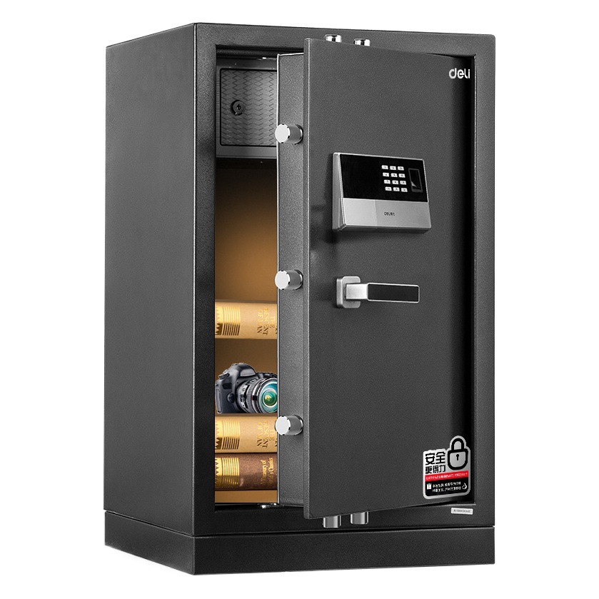 Caja Fuerte Inteligente de Huella 4074 de Acero con Contraseña Electrónica y Antirrobo para Oficina y Hogar