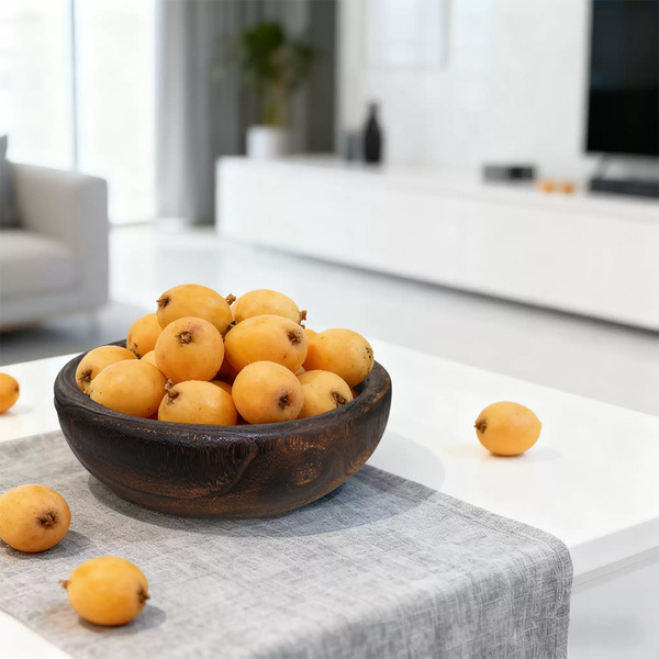 Wabi-sabi style Chinese wooden fruit plate