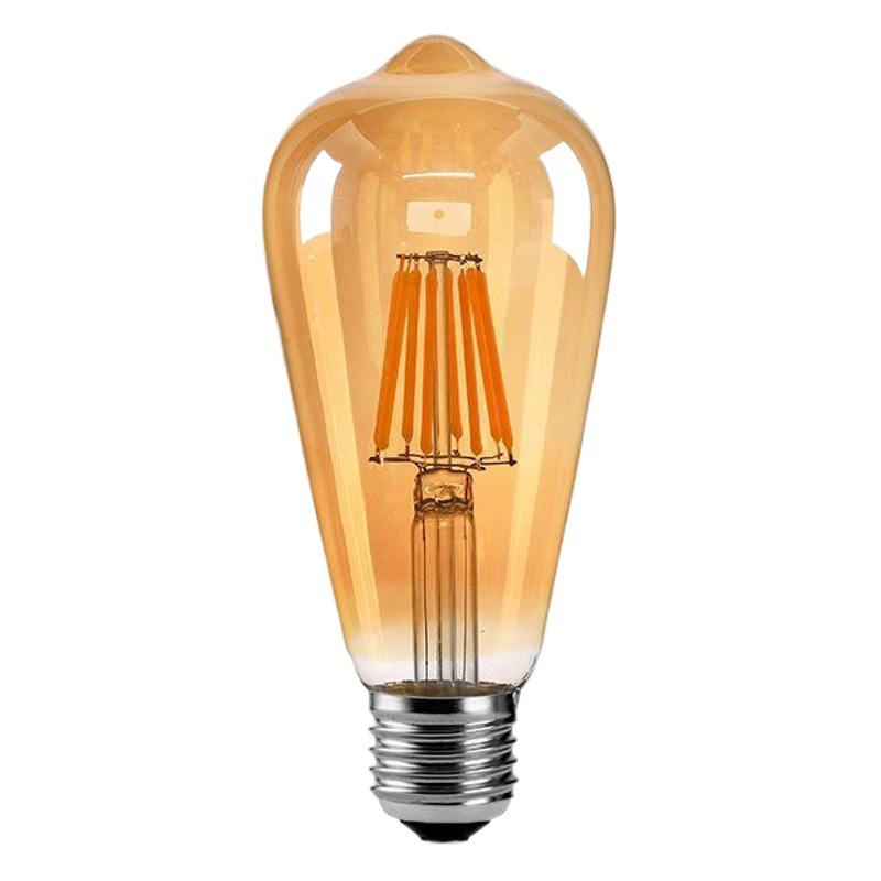 LED Edison bombilla de la lámpara de filamento ST64 bombilla vintage bombilla de tungsteno pezón lámpara de la burbuja E27 imitación de alambre de tungsteno lámpara de restaurante