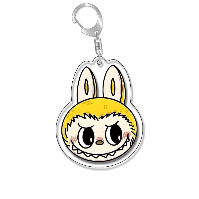 Labubu ラブブリトルシープキーホルダーかわいい漫画アクリルパーソナライズされたスクールバッグペンダントキーホルダーギフト|undefined